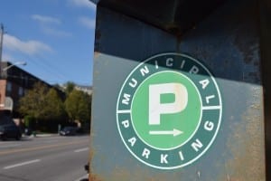 The "Green P" sign is a sign to look for if you're looking for parking anywhere in Toronto. The rates are lower than for other parking options, as a rule. Jaan Pill photo
