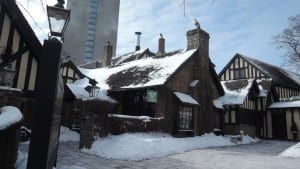 Winter view of Old Mill Toronto. Jaan Pill photo
