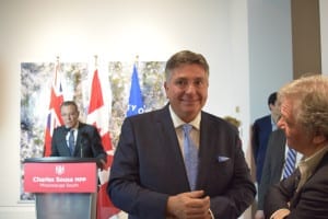 At the podium: Councillor Jim Tovey. In the foreground, Minister of Finance Charles Sousa. Jaan pill photo