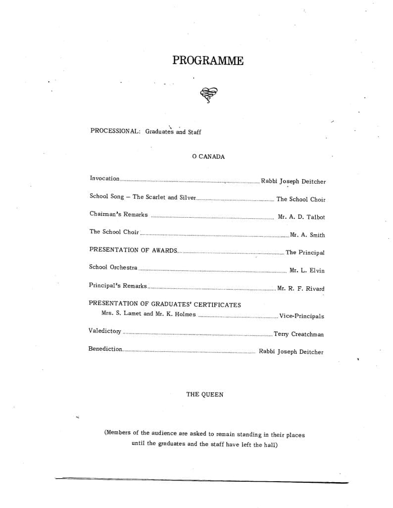 1967 Malcolm Campbell Graduation Program, Page 2