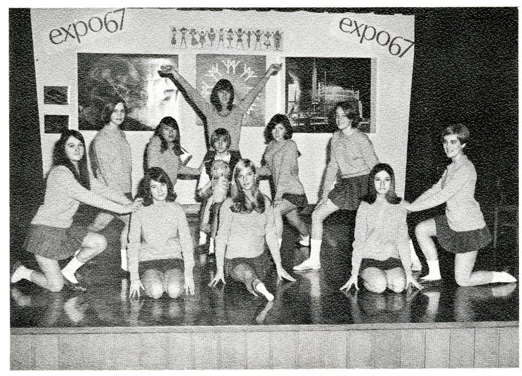 1966-67 MCHS Cheerleaders. Source; 1966-67 yearbook