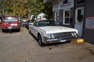 Among the cars on display at Bert's Auto Repair, when I stopped there on Oct. 7, 2015, was this Lincoln Continental, which in the 1960s was very much a high-end, prestige vehicle. Jaan Pill photo