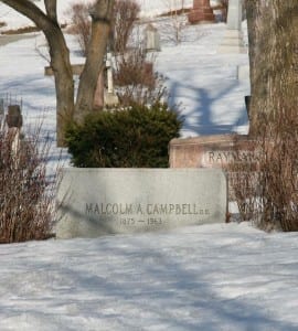 Malcolm Campbell gravesite at Mount Royal cemetery. Lynne Hylands-Lister photo 
