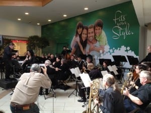 Etobicoke Community Concert Band at Government and Community Services Fair at Cloverdale Mall, feb. 20, 2016. Jaan Pill photo