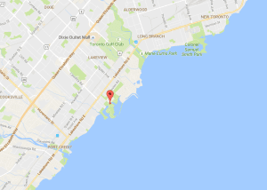 Image is from Google Maps; see link at this page to access map showing location of Lakeshore Promenade Marina.
