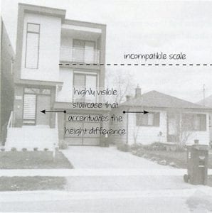 Figure 44. Modern house dwarfs existing 1-storey bungalow
