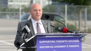 The photo is from the CBC article highlighted at the post you are now reading. The caption reads: Housing Minister Peter Milczyn defended provincial measures to cap rent in the province, arguing that they are making the market more fair for Ontario residents. (Twitter)
