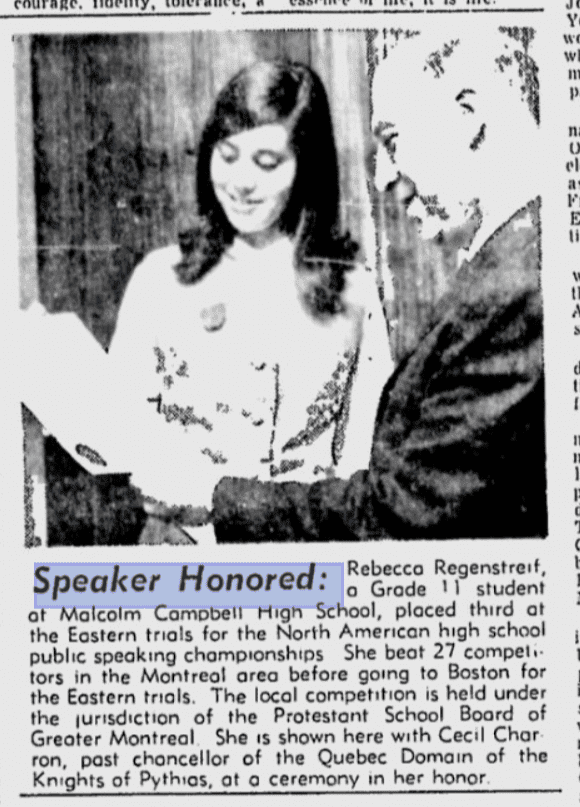 MCHS - Public Speaking - The Montreal Gazette - 02 OCT 1965 - Google News Archive Search