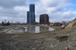 View of Six Points Interchange construction site, April 2018. Jaan Pill photo