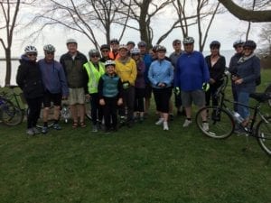 Over 20 enthusiastic cyclists turned out for the ride. Jaan Pill photo