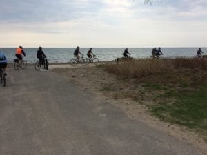 The ride included a visit to Marie Curtis Park. Jaan Pill photo
