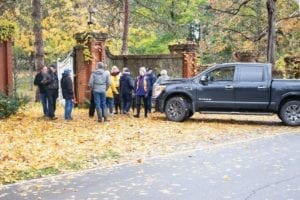 Source: Nov. 6, 2018 Niagara Now article features at the post you are now reading. Caption reads: Residents concerned about trees being cleared from John Street properties gather in protest. (Richard Harley)